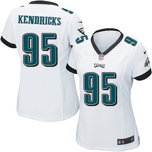 Women's Limited Mychal Kendricks Nike Jersey White Road - #95 NFL Philadelphia Eagles